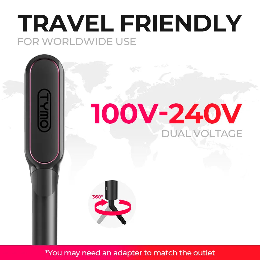 TYMO FLIPRO straightening brush – front view