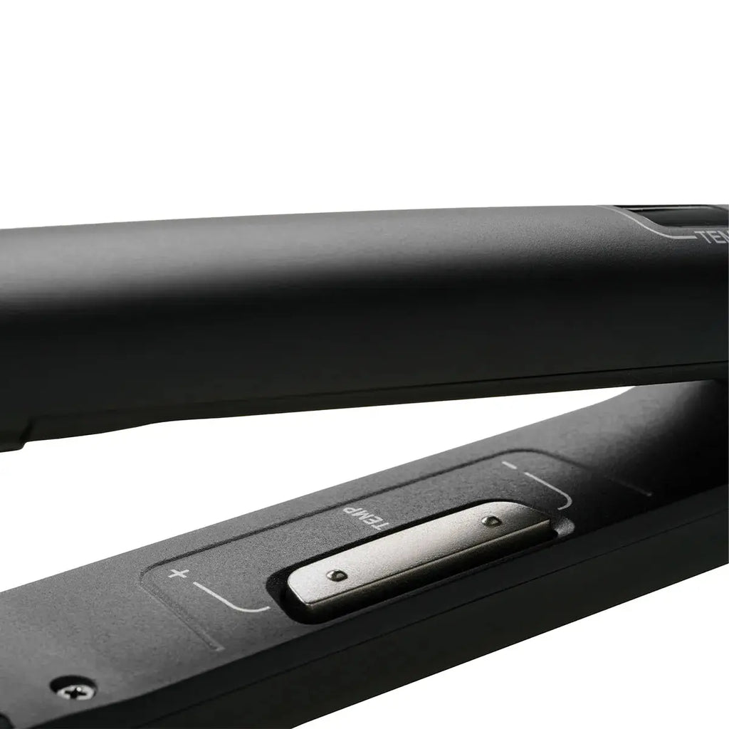 TYMO SWAY NOIR nano titanium flat iron – side angle view