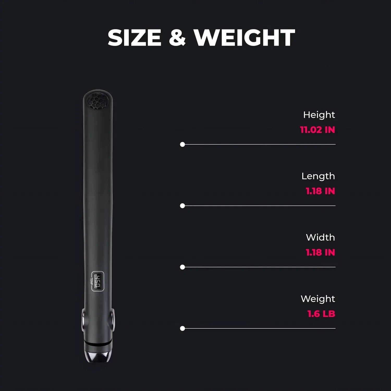 TYMO SWAY NOIR nano titanium flat iron – handle and grip design