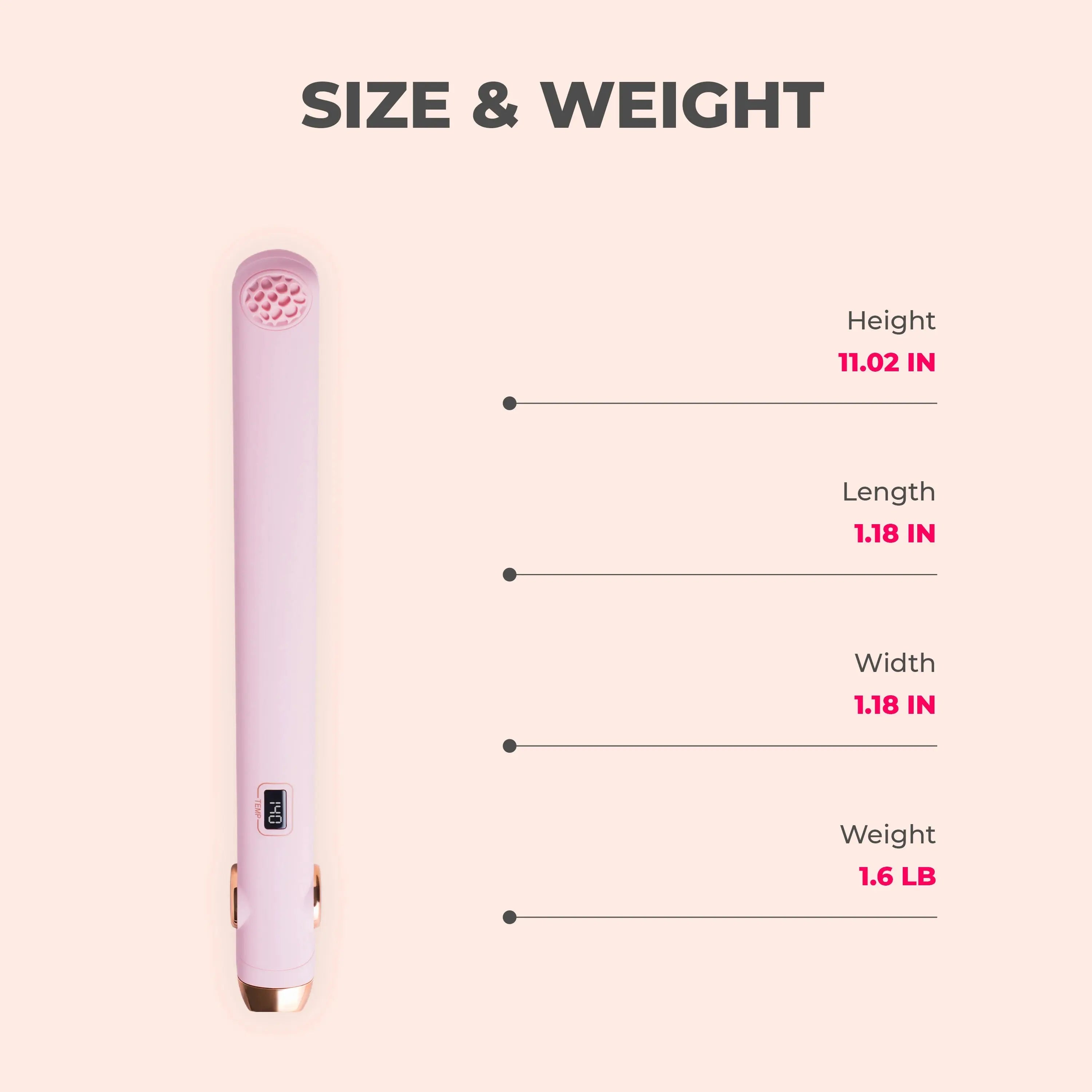 TYMO SWAY nano titanium flat iron – barrel close-up