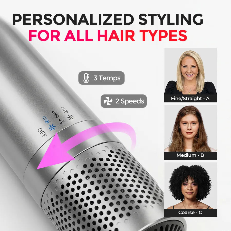 TYMO AIRBEAM 3.0 hot air styling brush – packaging and accessories