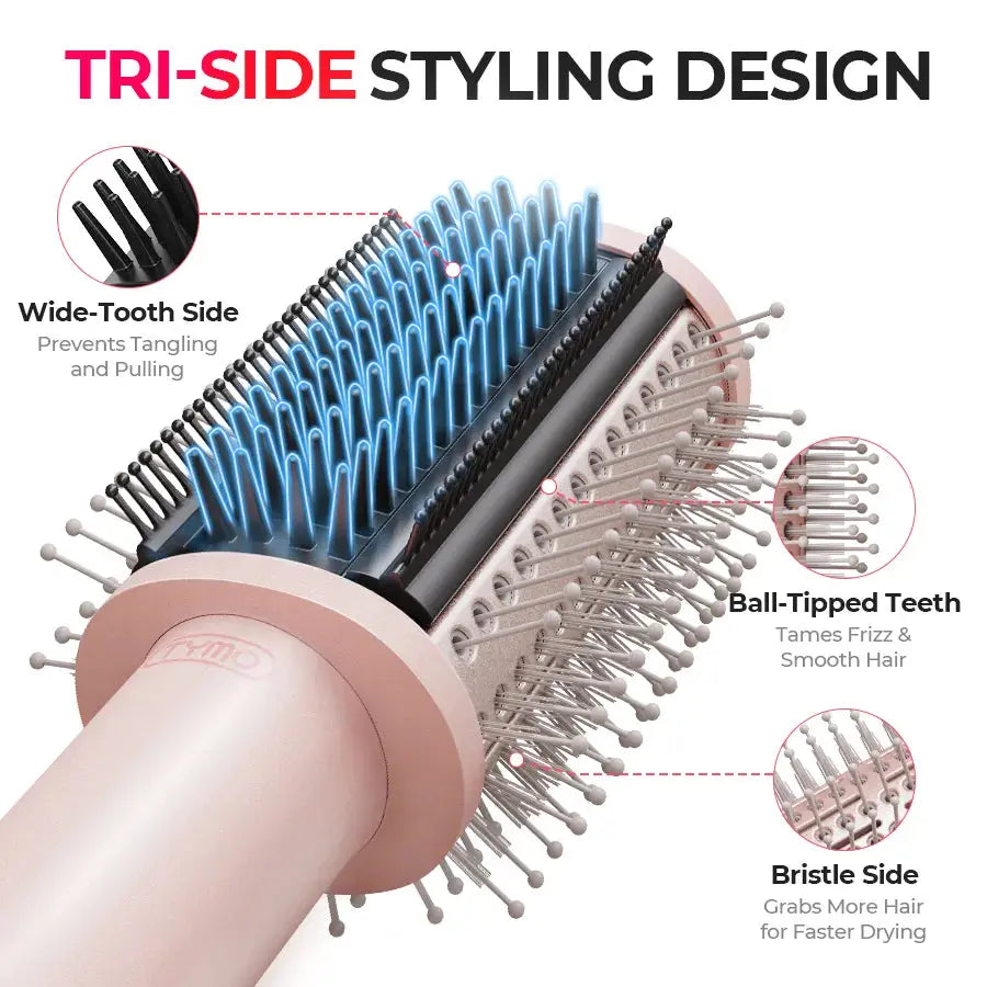TYMO AIRBEAM 3.0 pink hot air styling brush – main product photo