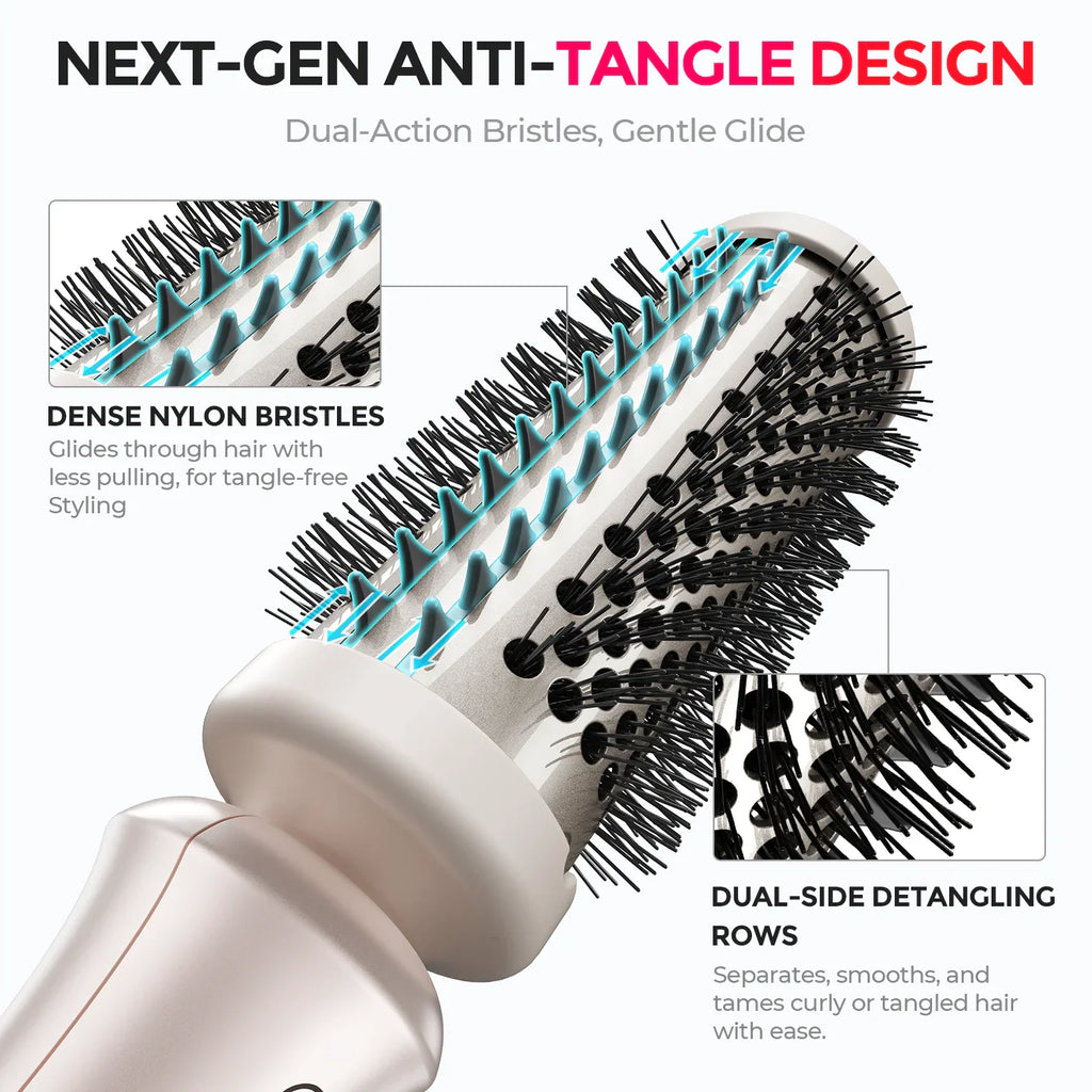 TYMO STYLUX thermal round brush – handle and grip design