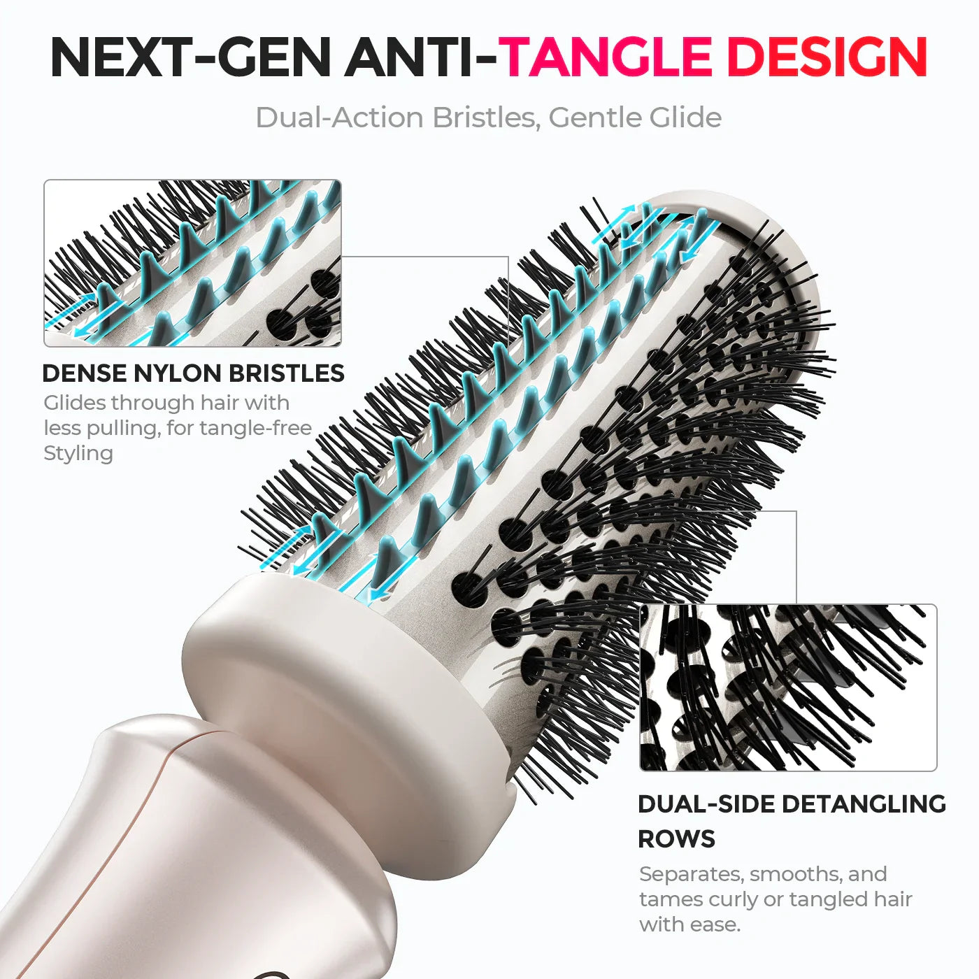 TYMO STYLUX thermal round brush – handle and grip design
