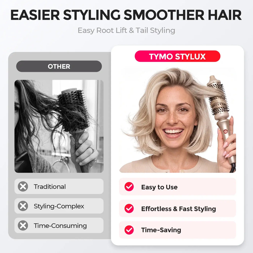TYMO STYLUX thermal round brush – front view