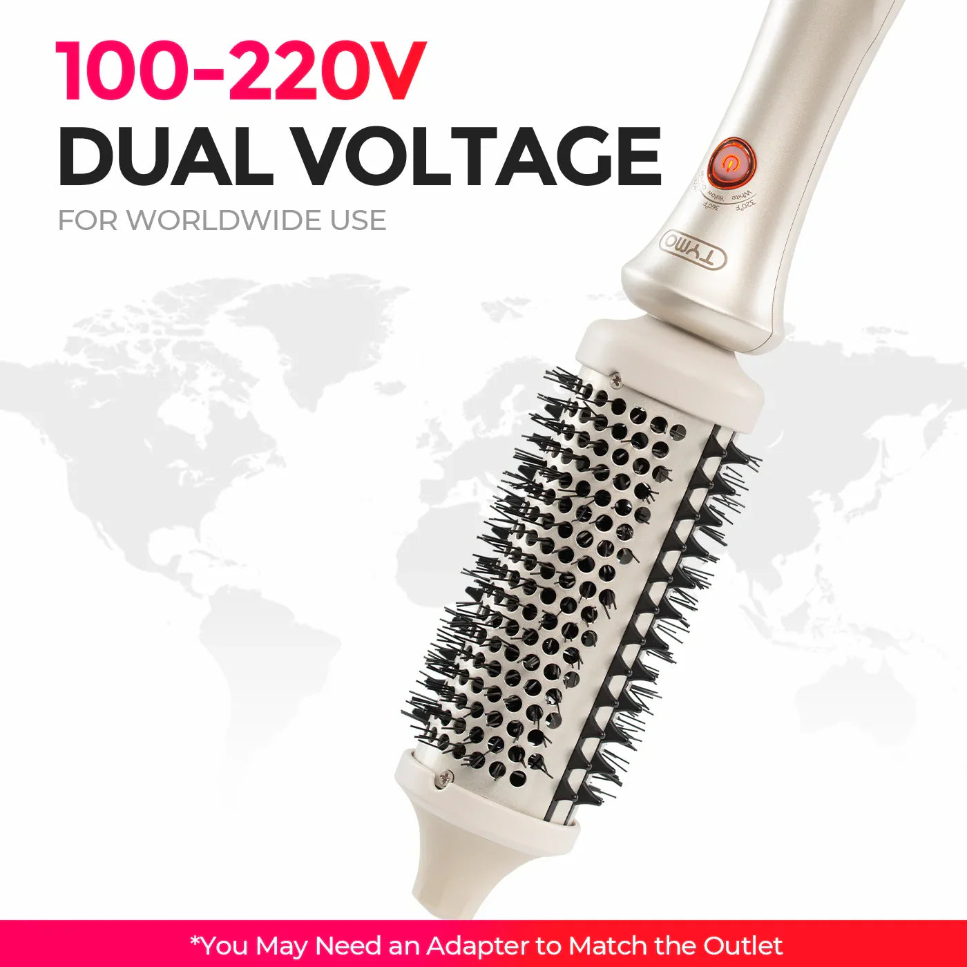 TYMO STYLUX thermal round brush – full kit lay-flat photo