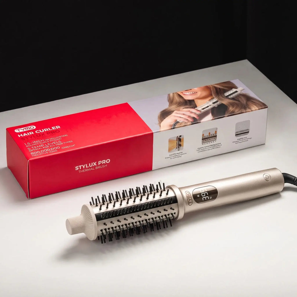 TYMO STYLUX PRO 2-in-1 thermal round brush – main product photo