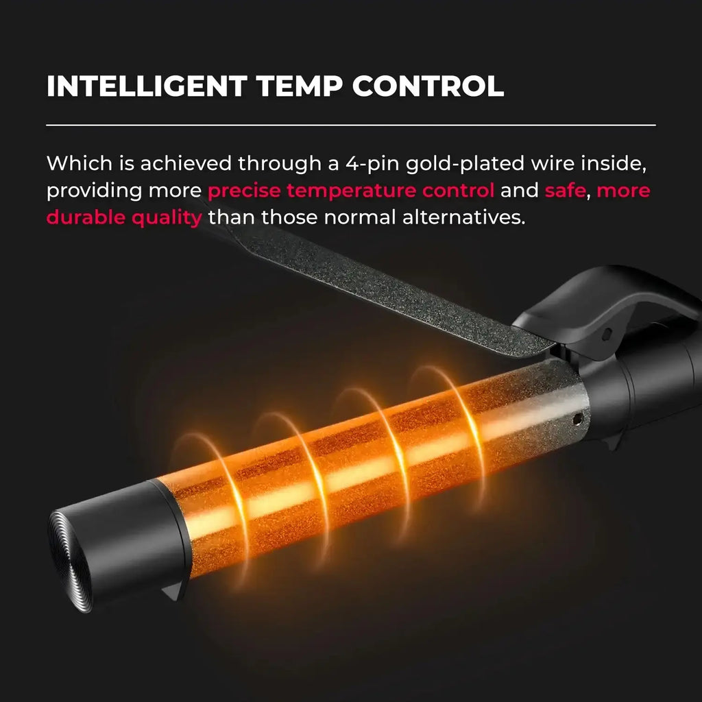 TYMO CUES interchangeable curling iron set – control panel and heat settings