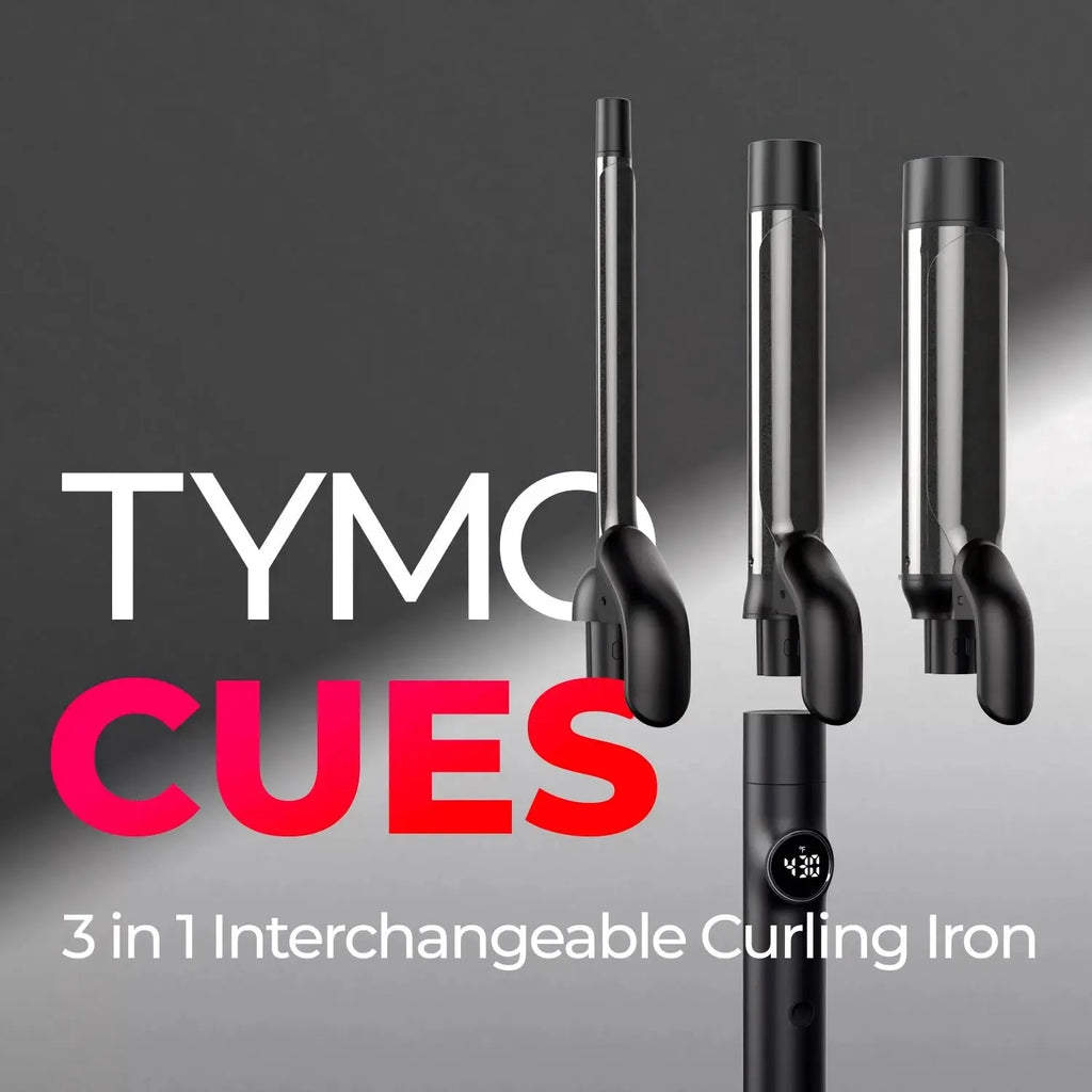 TYMO CUES interchangeable curling iron set – packaging and accessories