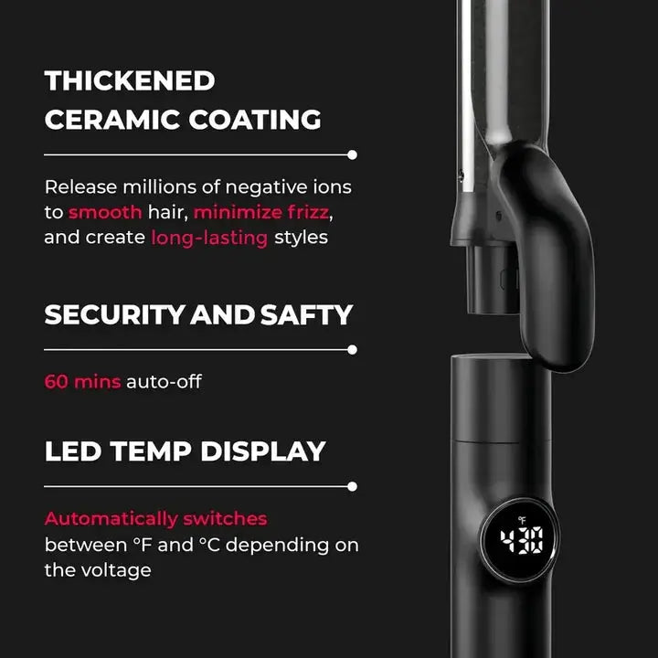 TYMO CUES interchangeable curling iron set – close-up detail