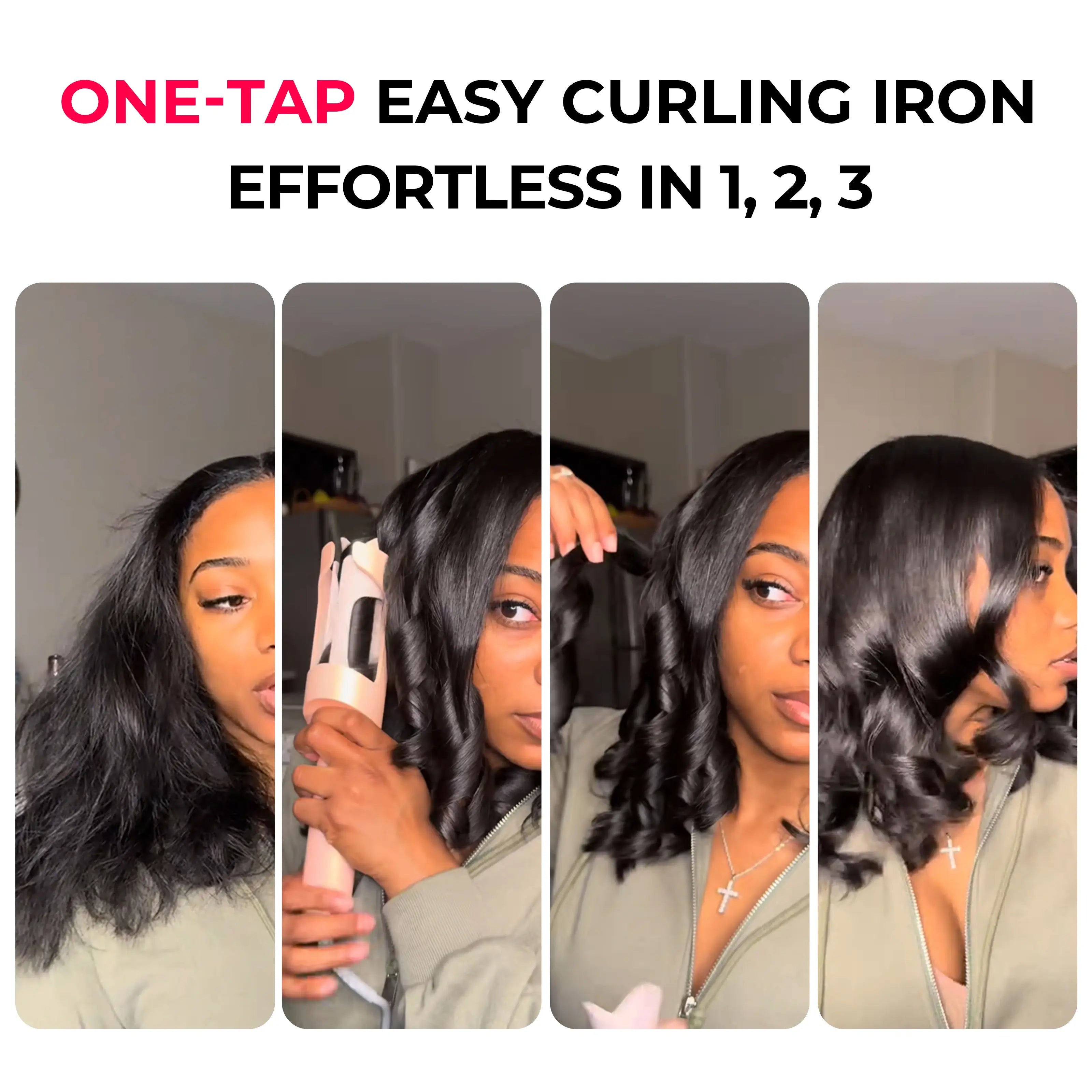 TYMO CURLPRO auto-rotating curling iron – side angle view
