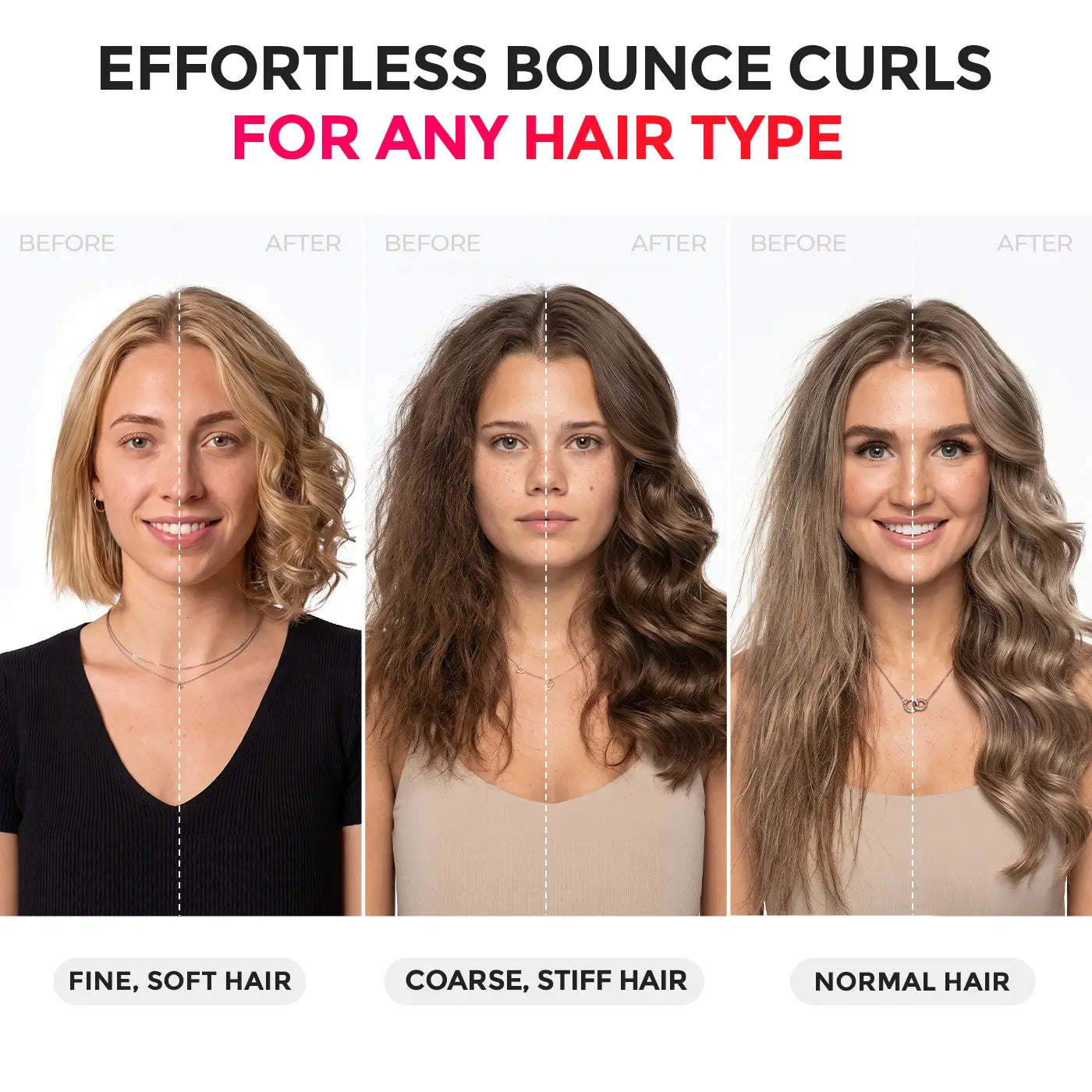 TYMO CURLPRO auto-rotating curling iron – in-use styling result