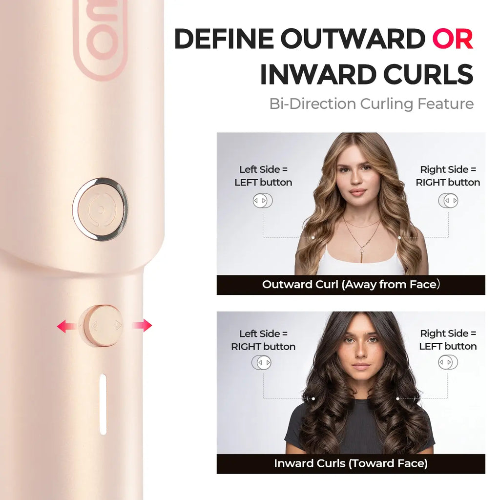 TYMO CURLPRO auto-rotating curling iron – side angle view