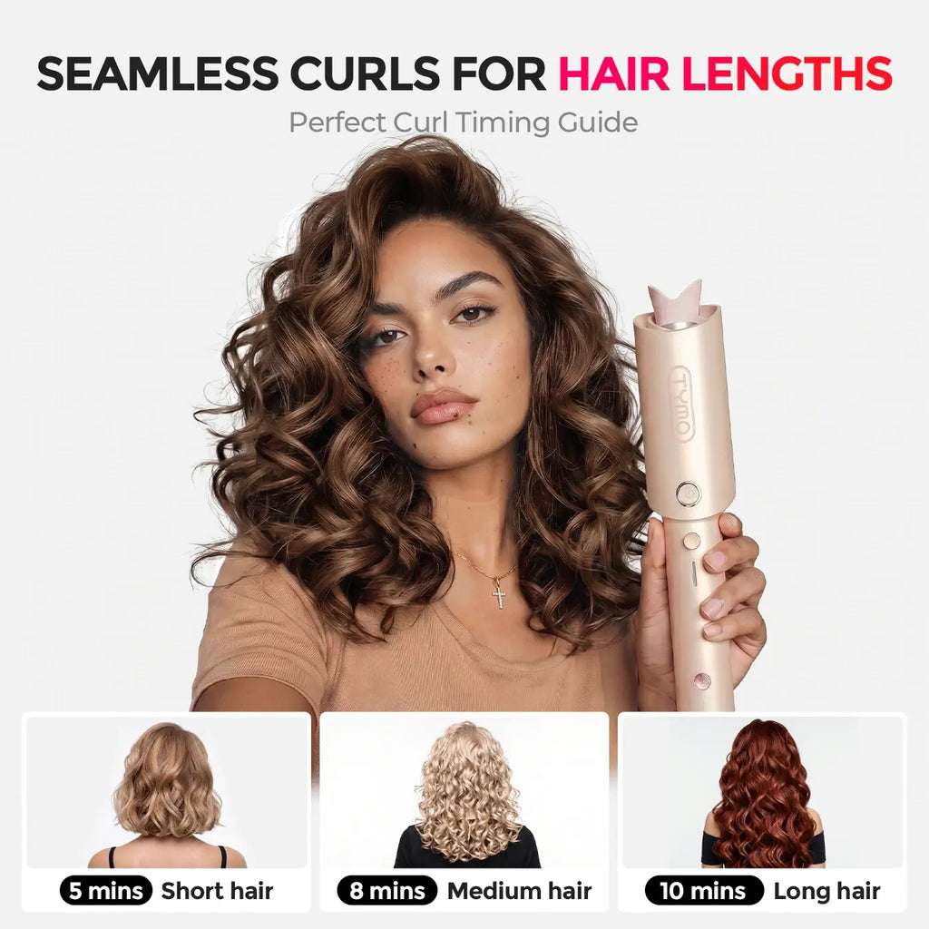 TYMO CURLPRO auto-rotating curling iron – barrel close-up