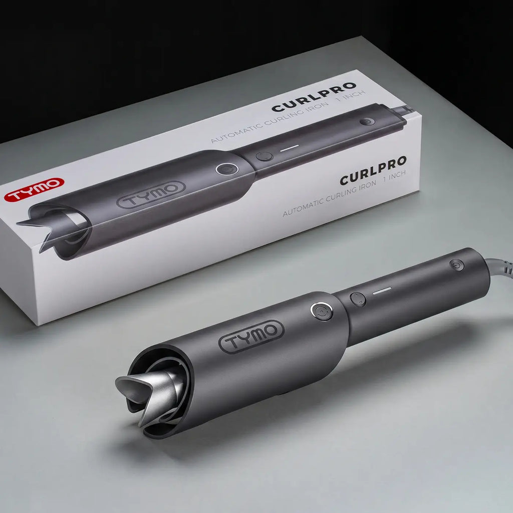 TYMO CURLPRO GREY auto-rotating curling iron – front view