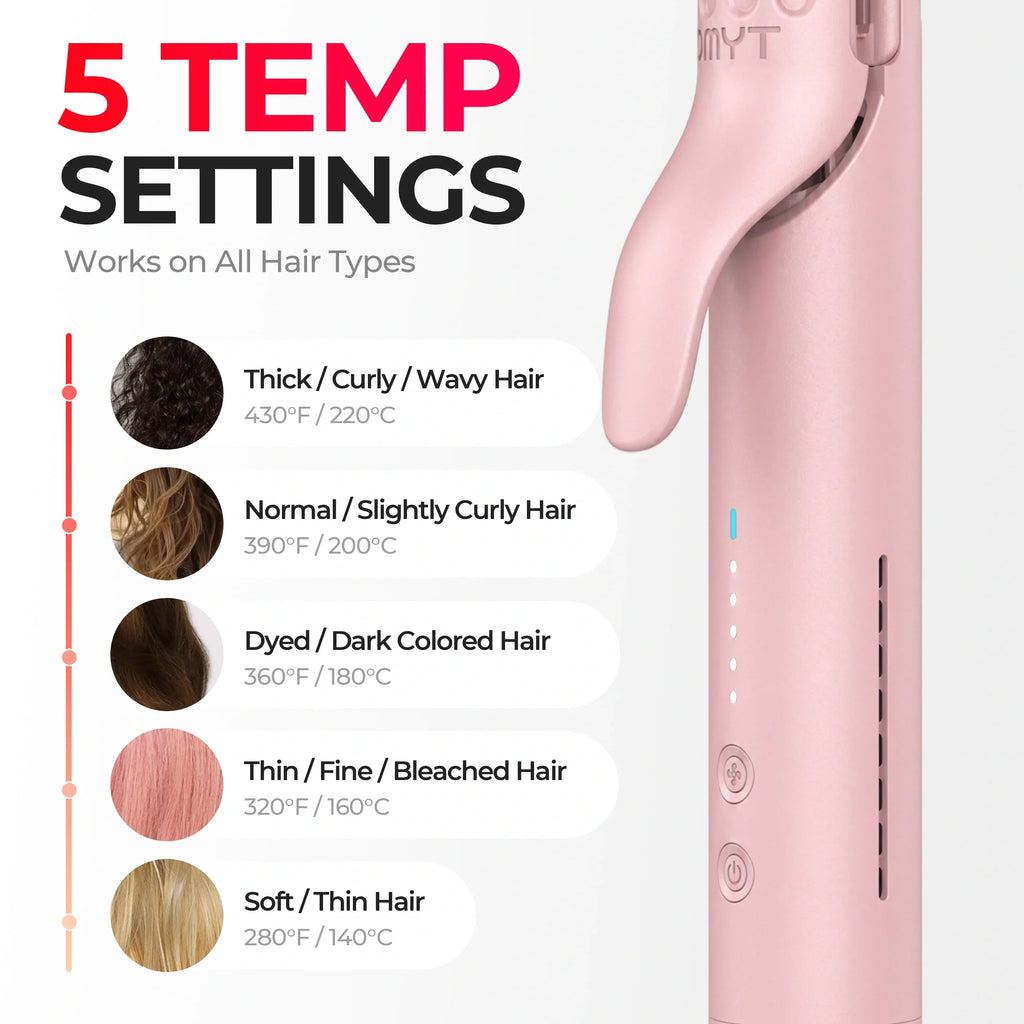 TYMO AIRFLOW PINK 2-in-1 hair curler and straightener – main product photo