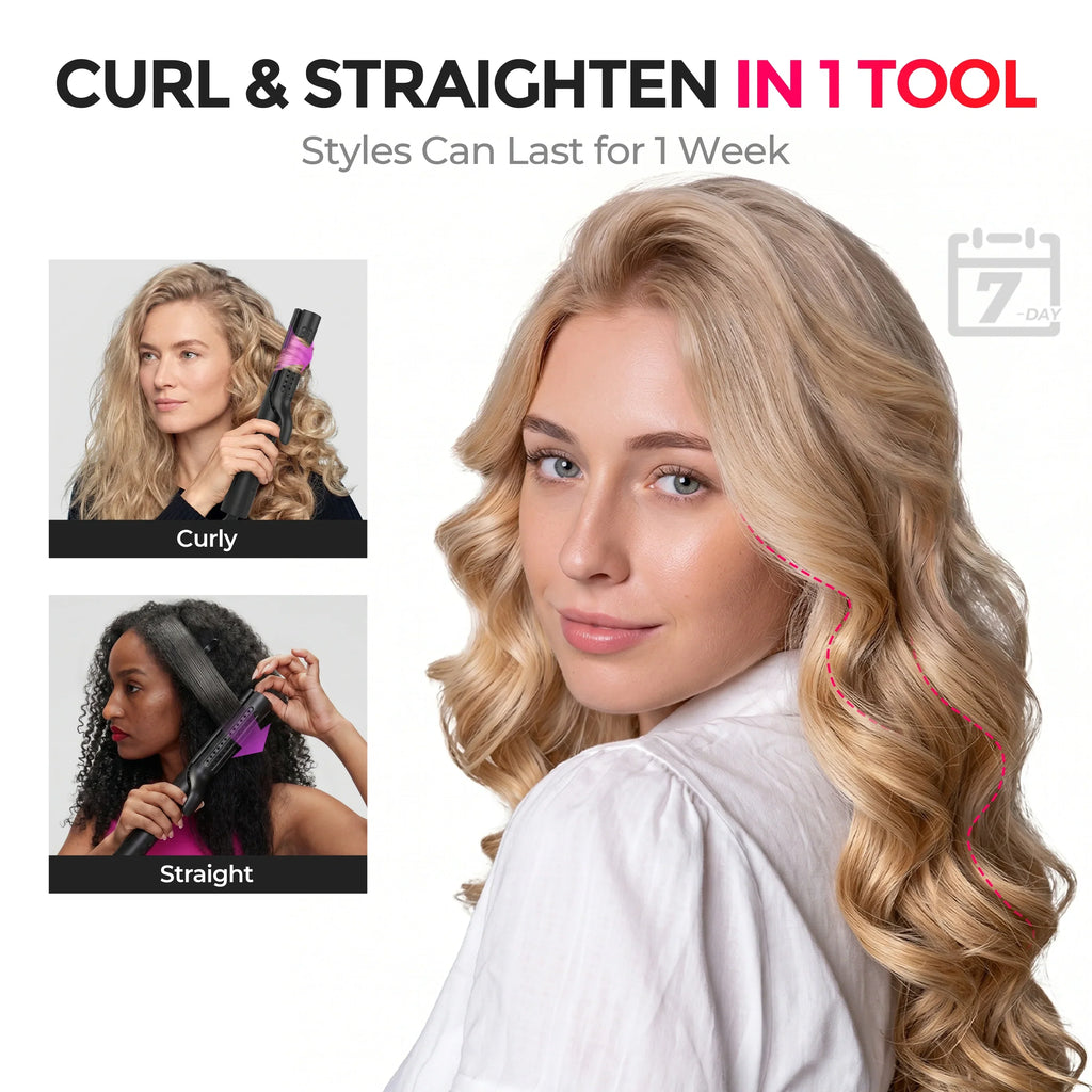 TYMO AIRFLOW 2-in-1 hair curler and straightener – front view