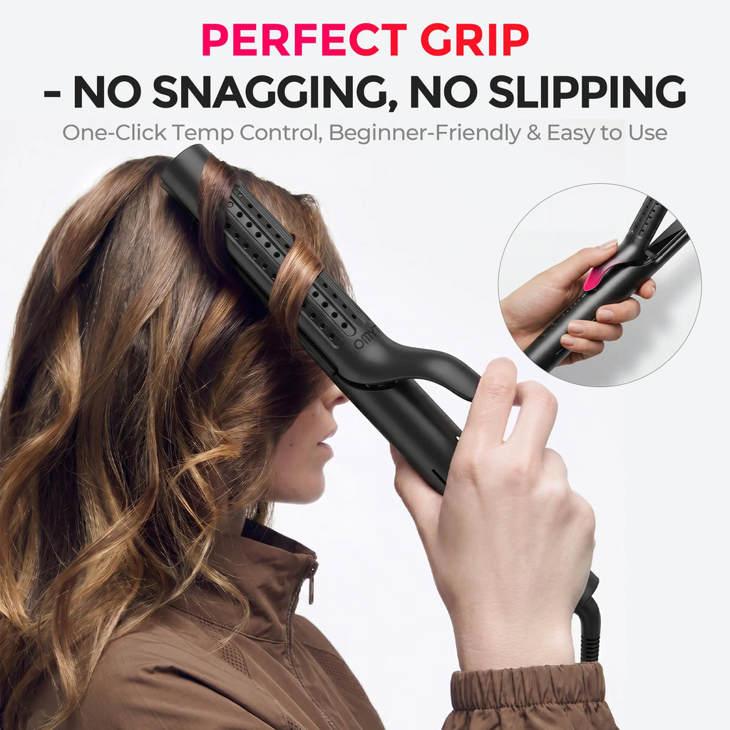 TYMO AIRFLOW 2-in-1 hair curler and straightener – in-use styling result