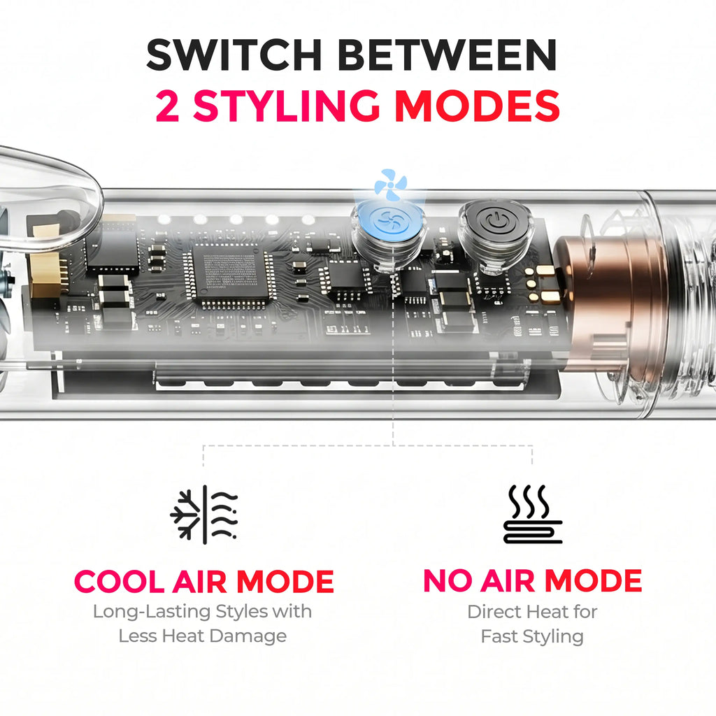 TYMO AIRFLOW 2-in-1 hair curler and straightener – handle and grip design