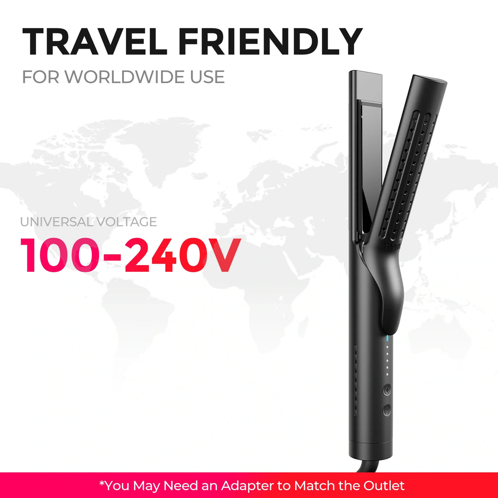 TYMO AIRFLOW 2-in-1 hair curler and straightener – front view