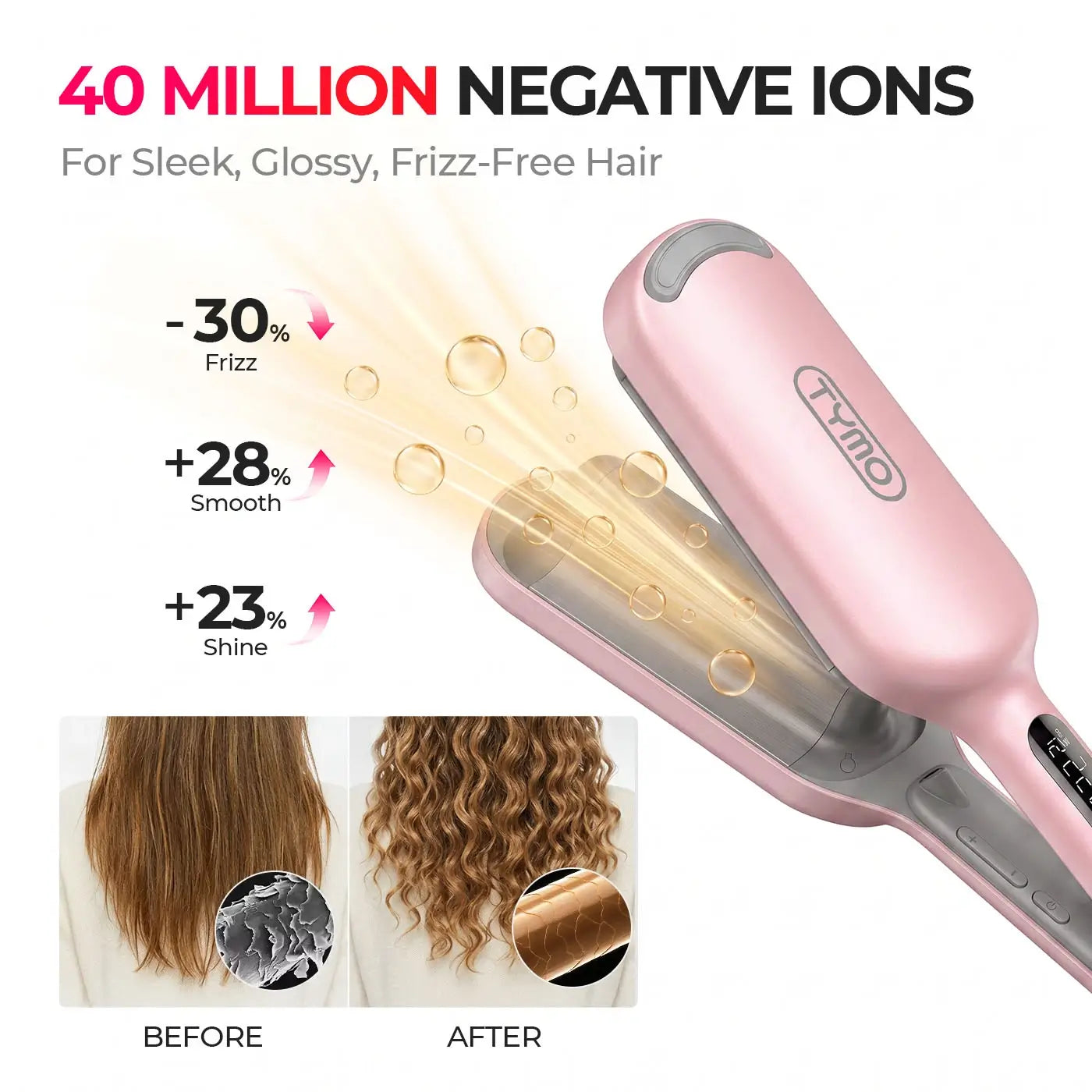 TYMO ROVY COMPACT deep waver curling iron – front view