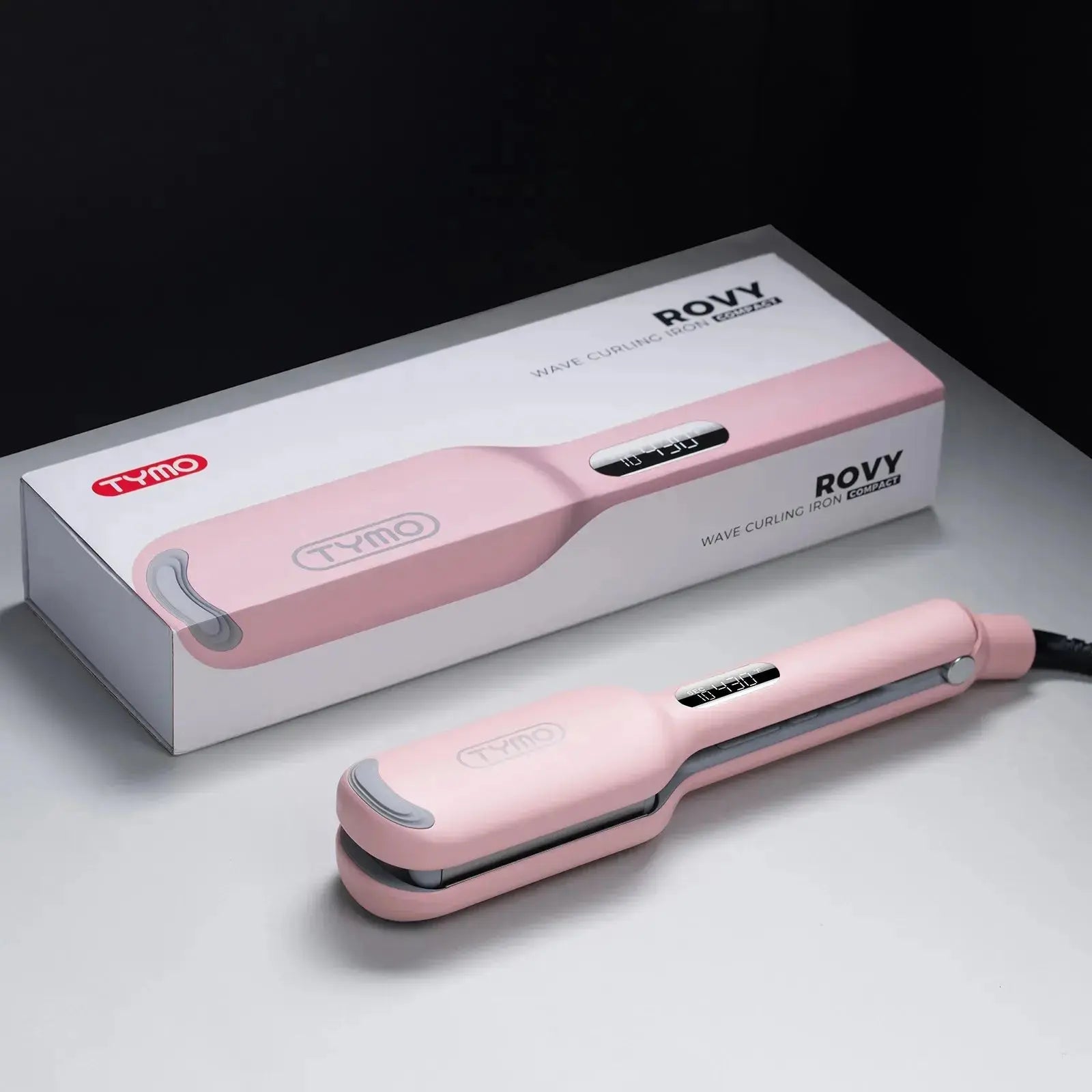 TYMO ROVY COMPACT deep waver curling iron – side angle view