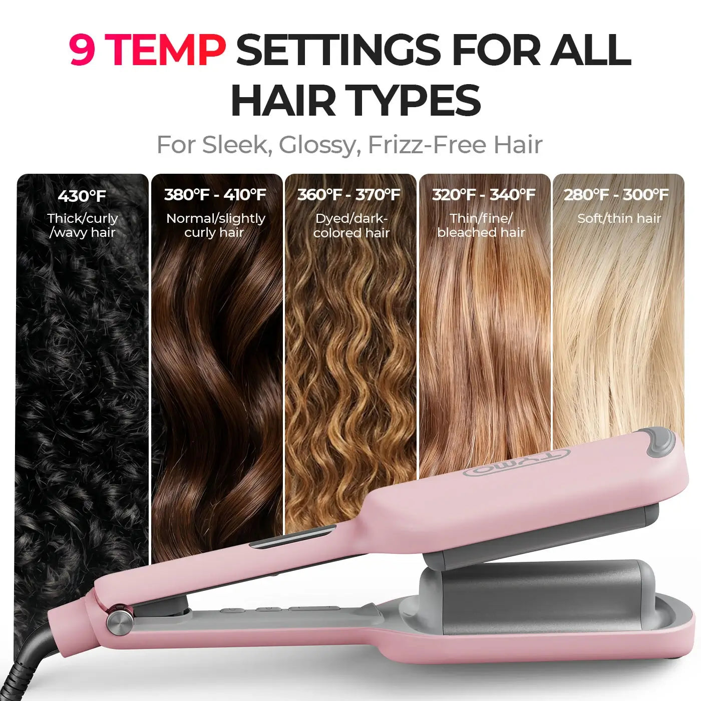 TYMO ROVY COMPACT deep waver curling iron – close-up detail