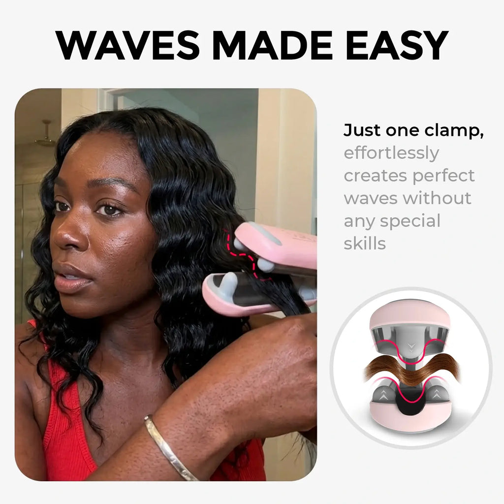 TYMO ROVY ceramic deep waver curling iron – barrel close-up