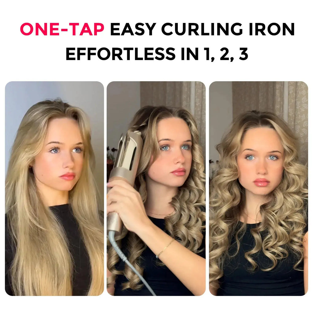 TYMO CURLPRO PLUS auto-rotating curling iron – side angle view