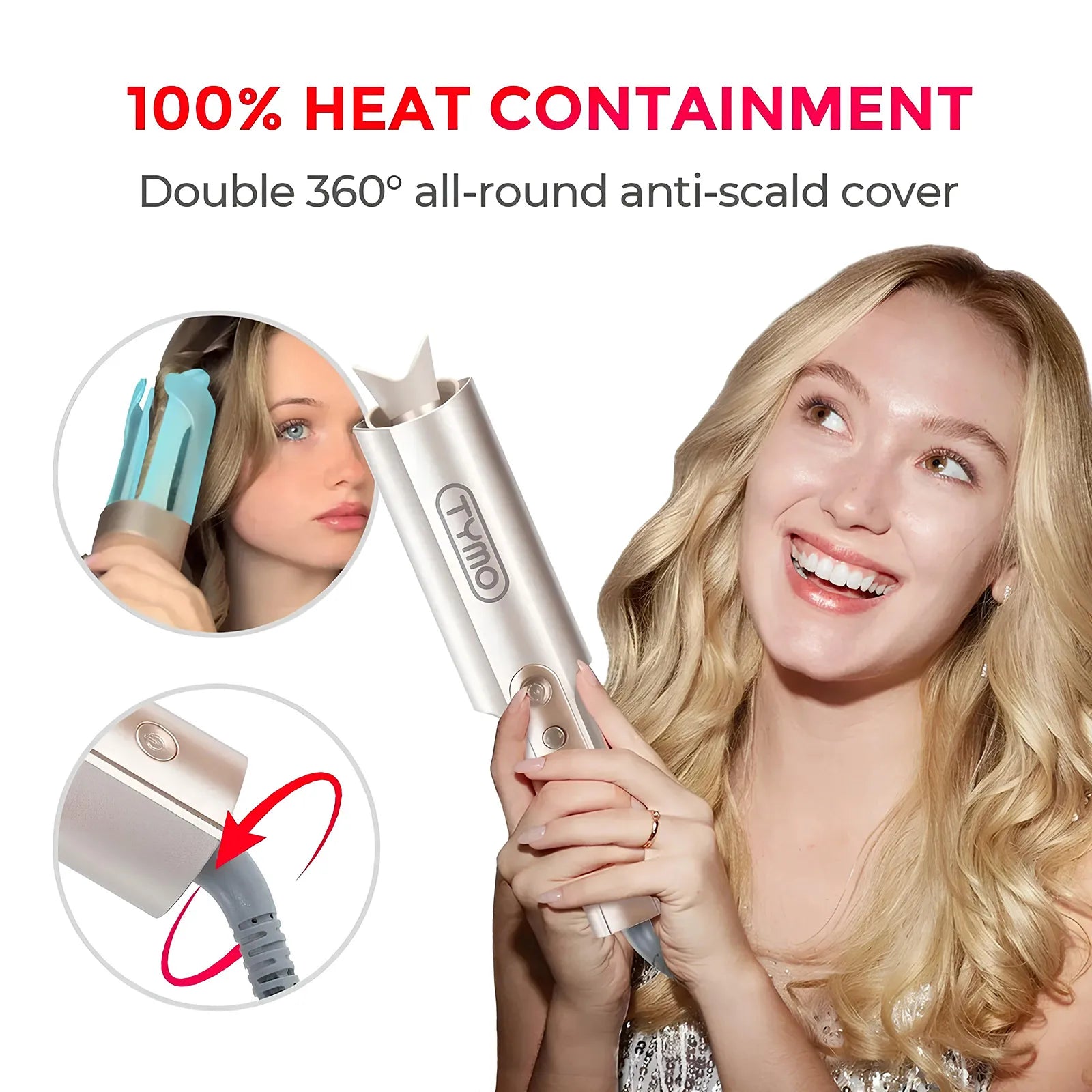 TYMO CURLPRO PLUS auto-rotating curling iron – front view