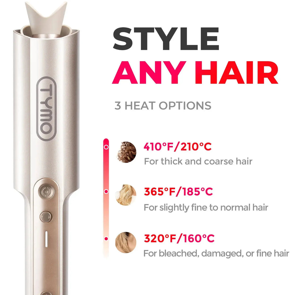 TYMO CURLPRO PLUS auto-rotating curling iron – packaging and accessories