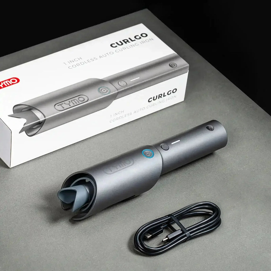 TYMO CURLGO GREY ECO cordless curling iron – main product photo