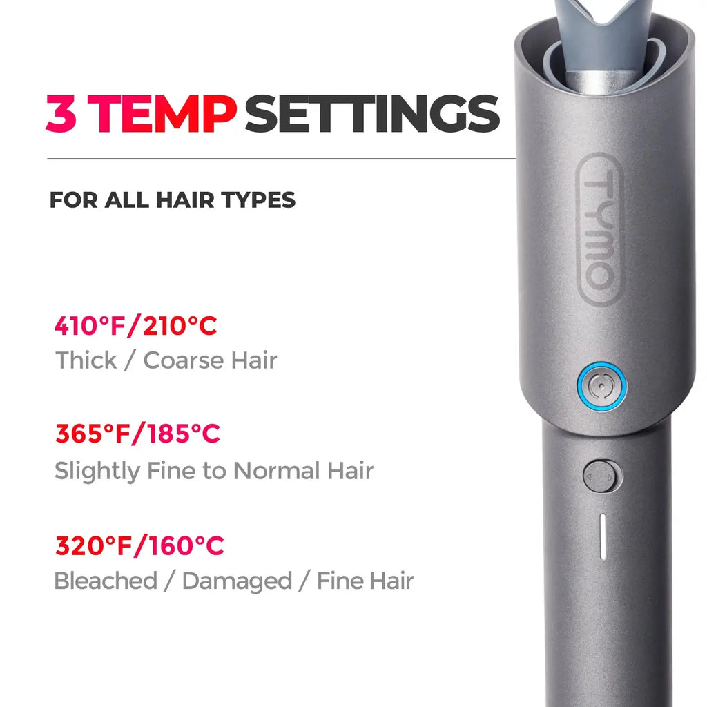 TYMO CURLGO GREY ECO cordless curling iron – handle and grip design