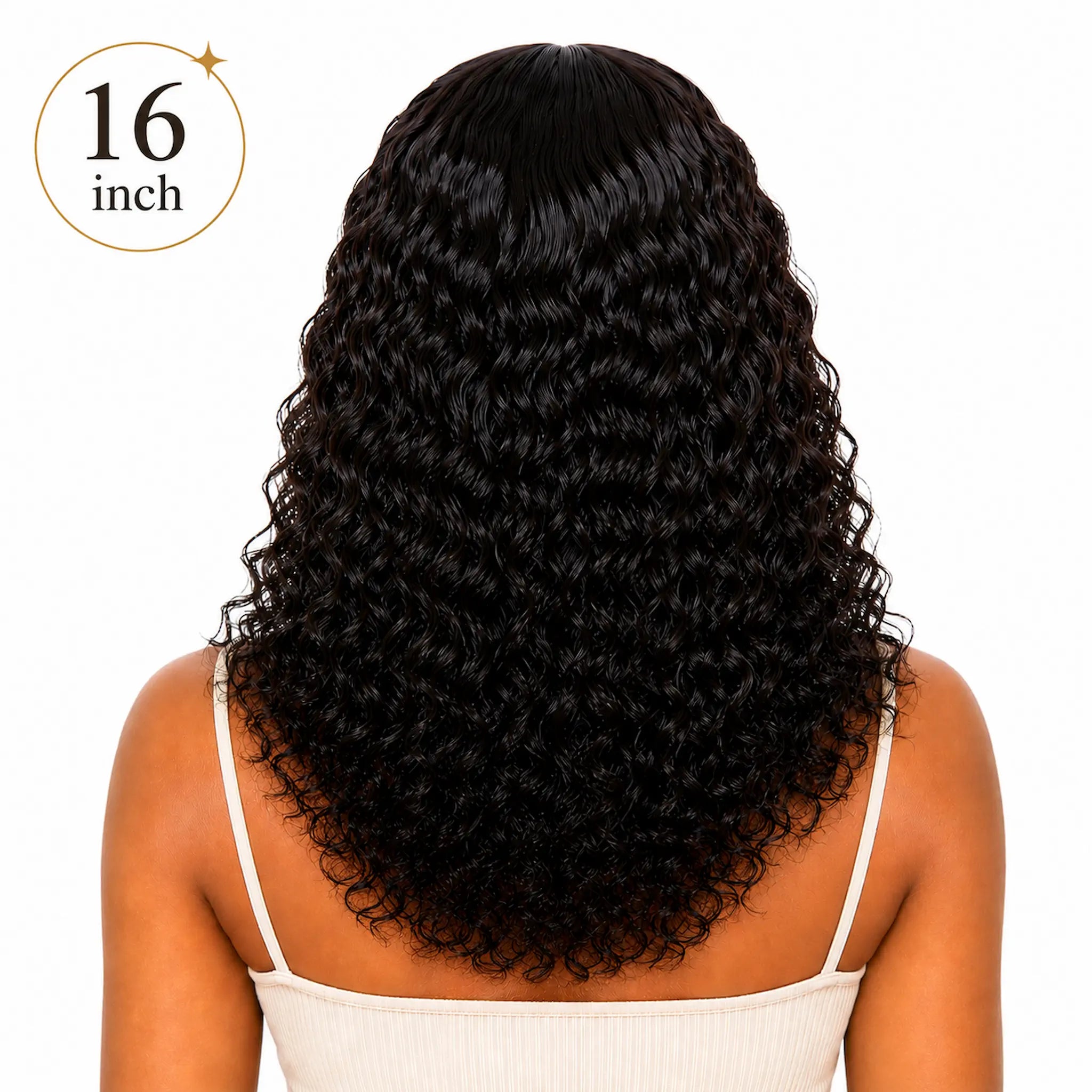 Human Hair Headband Wig | Deep Wave | 14 Inch/16 Inch No Glue