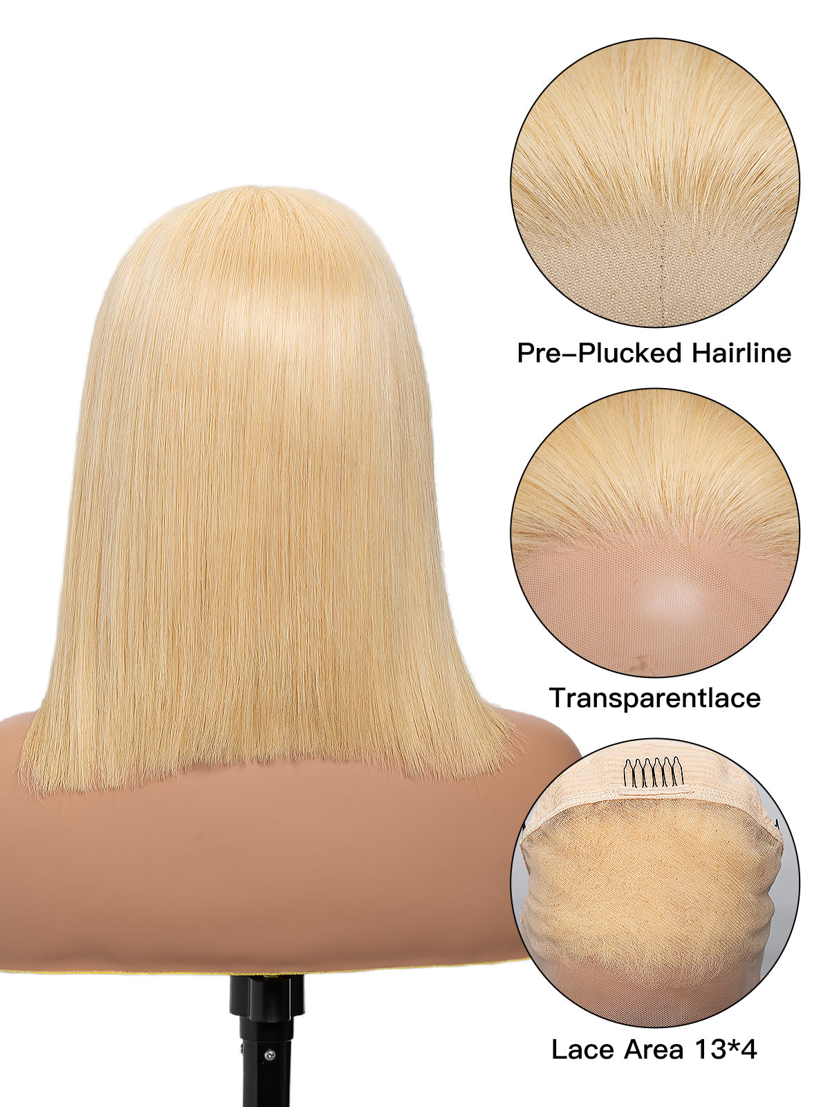 613 Blonde Bob Human Hair Wig | HD Lace Front Wig