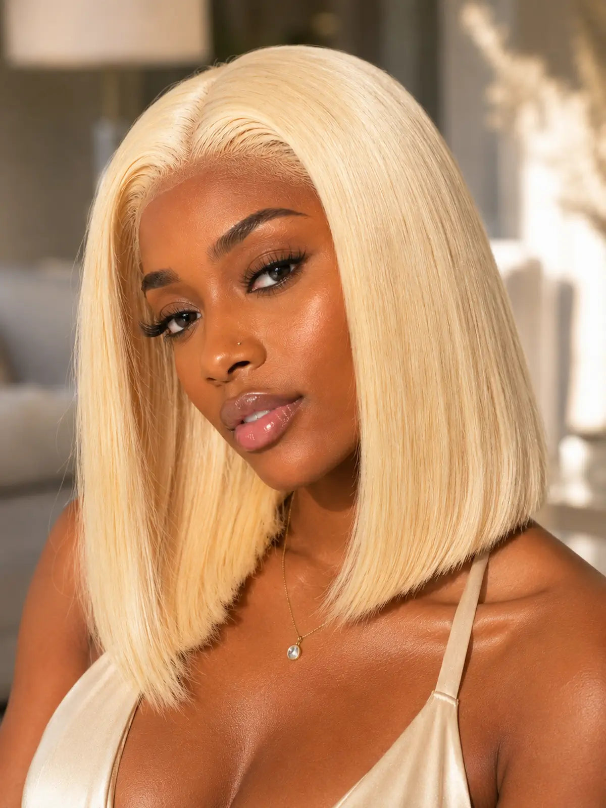 613 Blonde Bob Human Hair Wig | HD Lace Front Wig