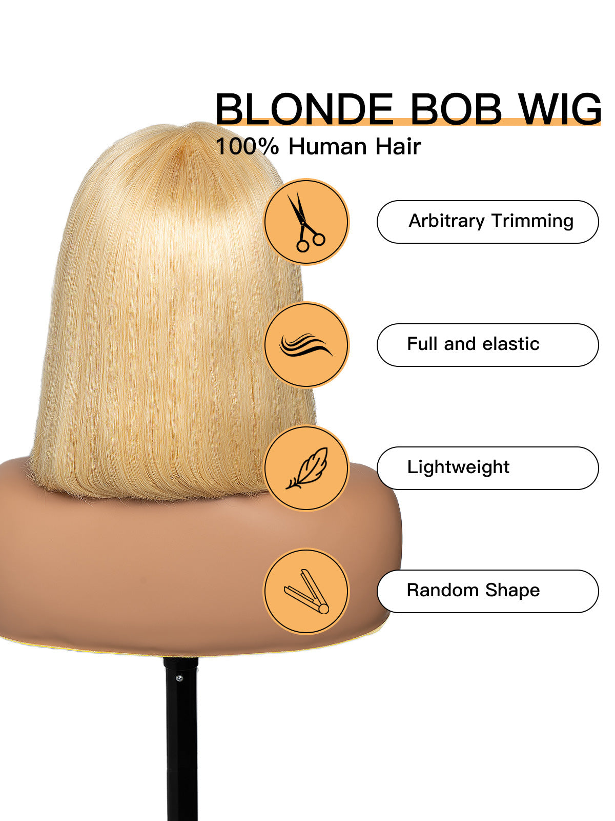 613 Blonde Bob Human Hair Wig | HD Lace Front Wig