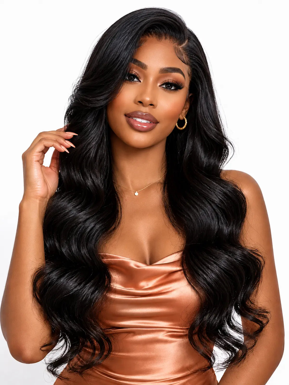 Human Hair Body Wave Black Wig | HD 13x4 Lace Front 180 Density Wig
