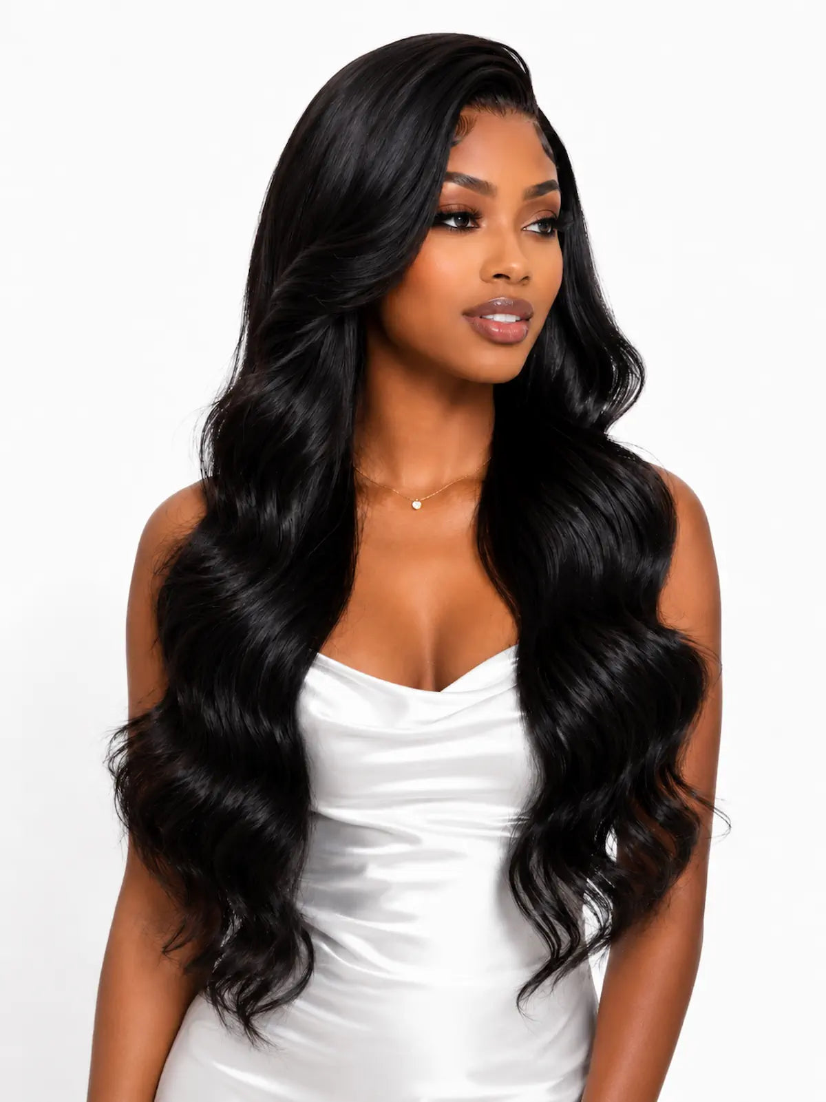 Human Hair Body Wave Black Wig | HD 13x4 Lace Front 180 Density Wig