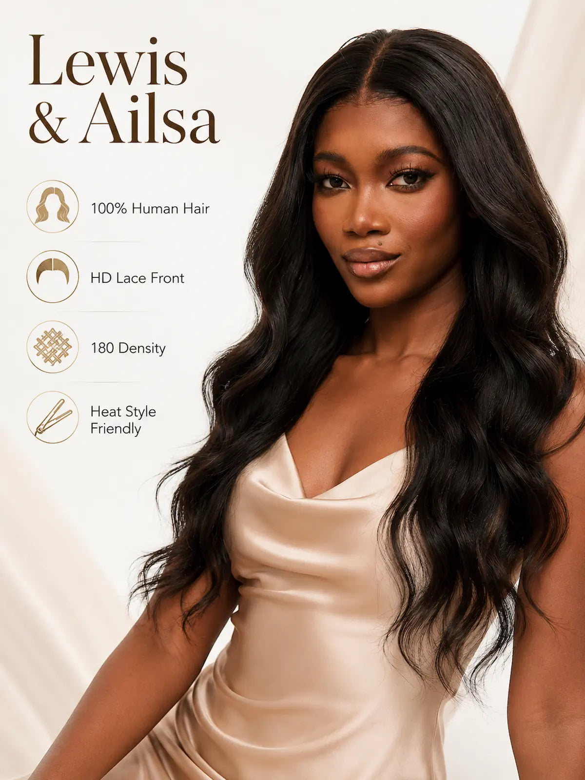 Human Hair Body Wave Black Wig | HD 13x4 Lace Front 180 Density Wig