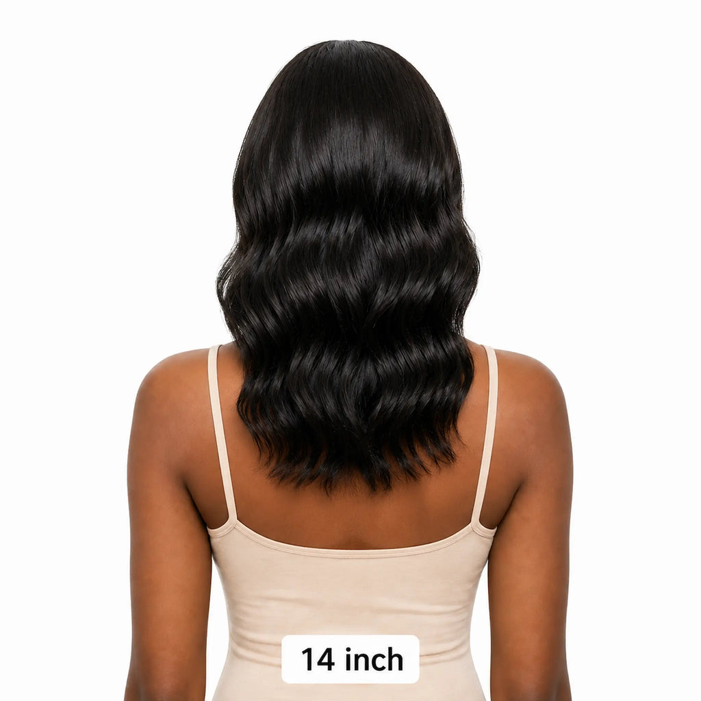Human Hair Body Wave Black Wig | HD 13x4 Lace Front 180 Density Wig