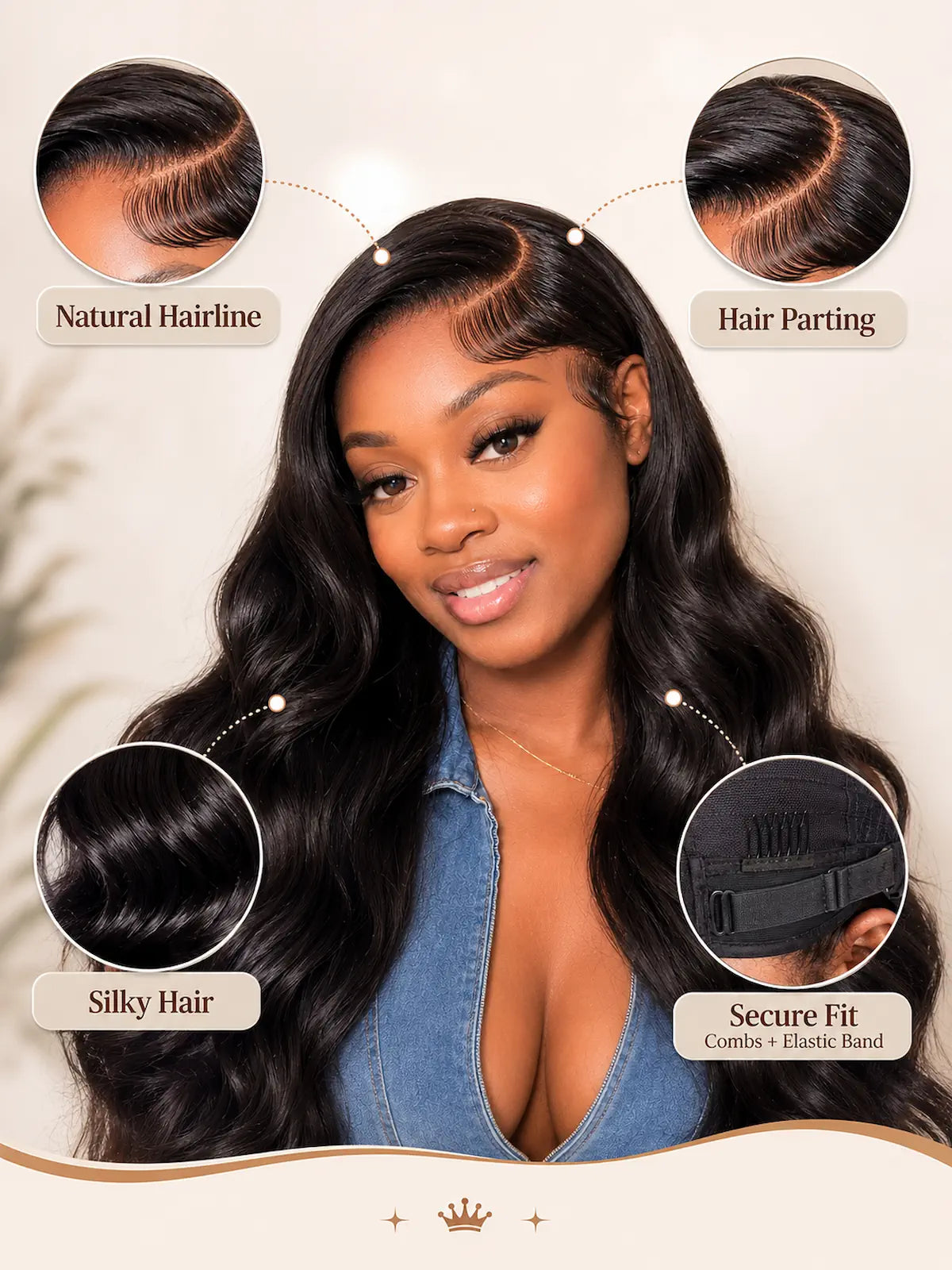 Human Hair Body Wave Black Wig | HD 13x4 Lace Front 180 Density Wig