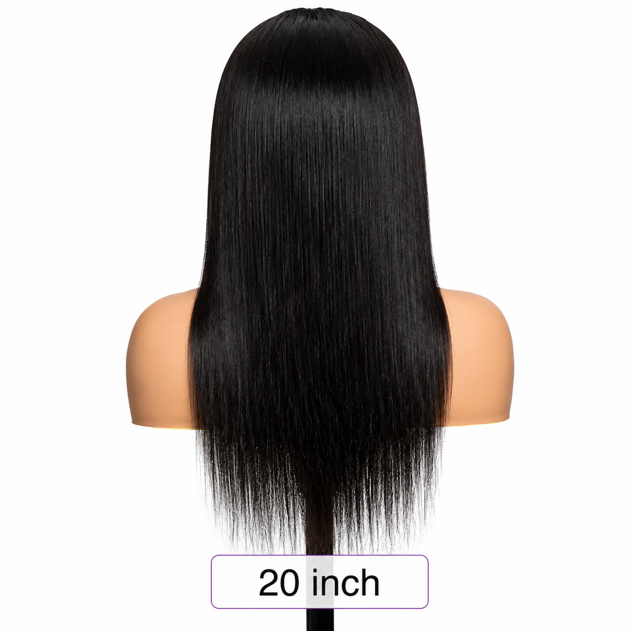 Long Straight Natural Black Human Hair Wig