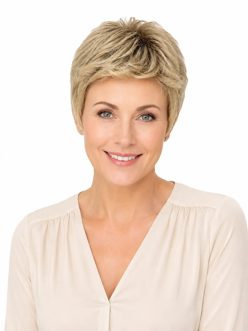 Eden in Honey Sand Rooted | Lace Front Mono Crown Synthetic Wig | Natural Blonde Pixie Wig