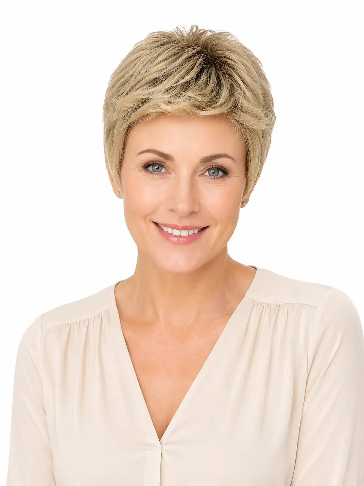 Eden in Honey Sand Rooted | Lace Front Mono Crown Synthetic Wig | Natural Blonde Pixie Wig