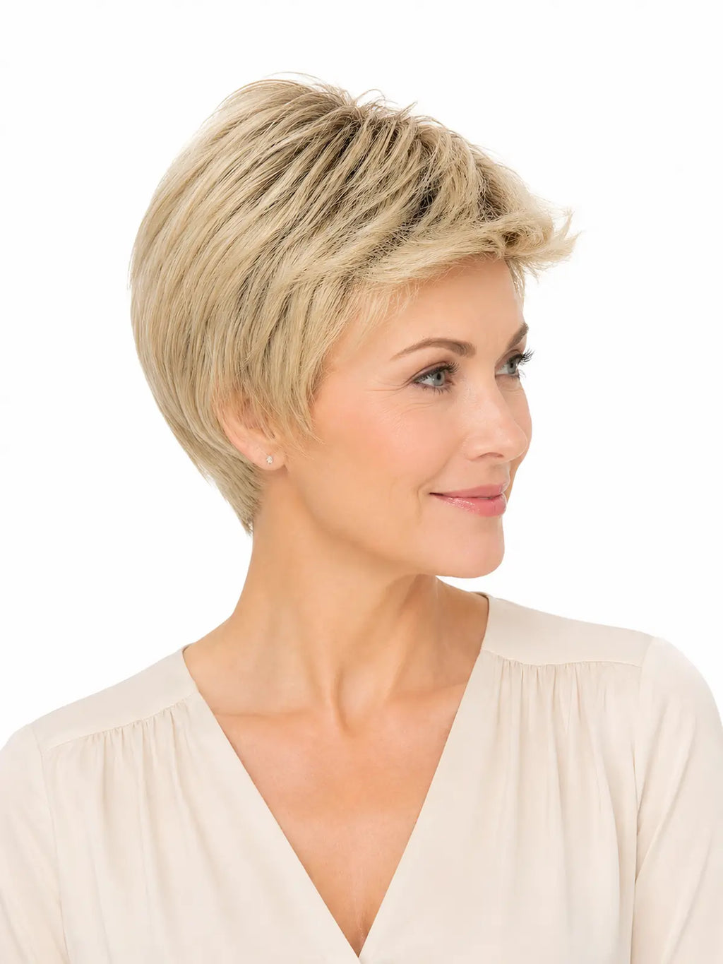 Eden in Honey Sand Rooted | Lace Front Mono Crown Synthetic Wig | Natural Blonde Pixie Wig