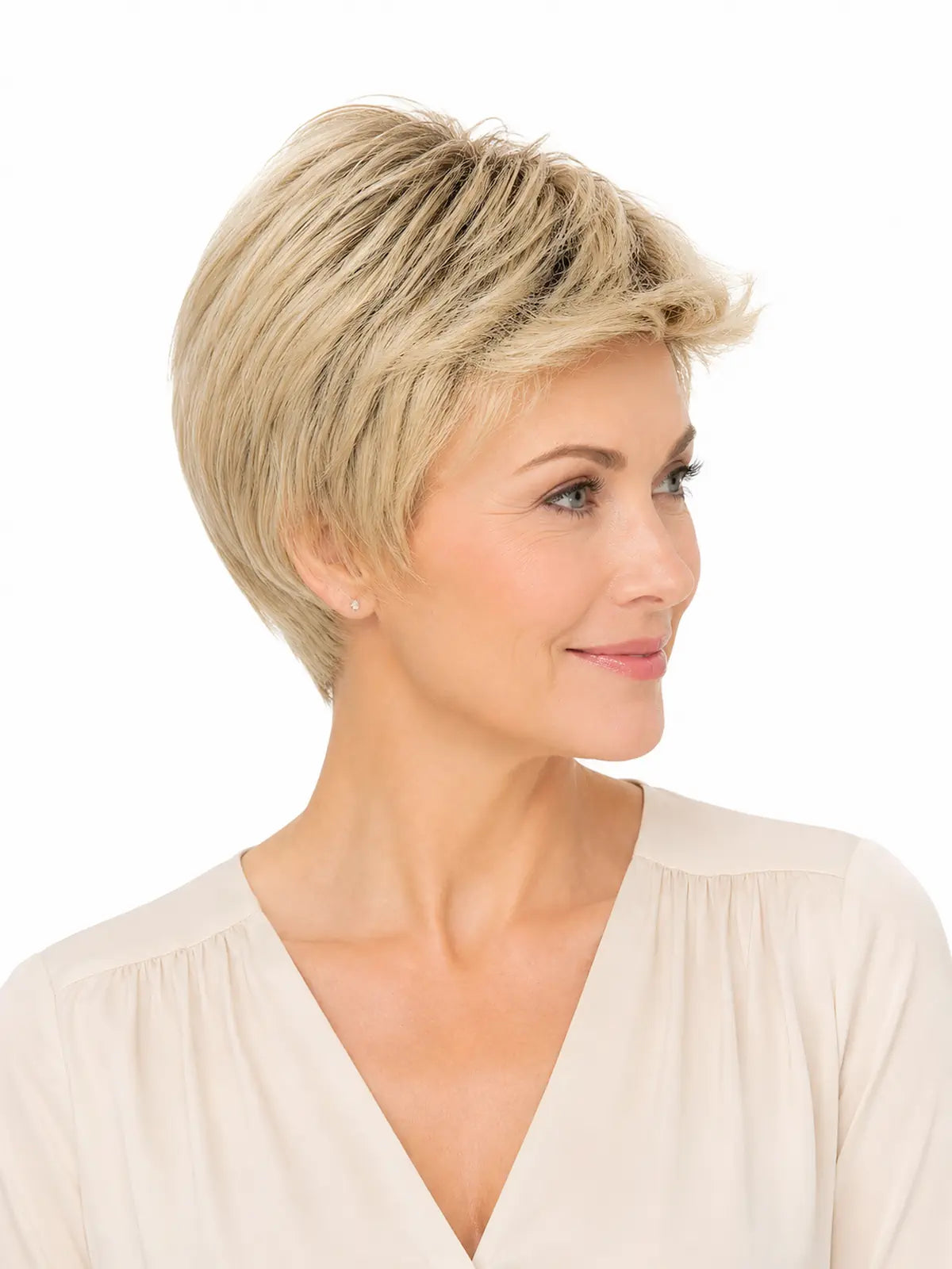 Eden in Honey Sand Rooted | Lace Front Mono Crown Synthetic Wig | Natural Blonde Pixie Wig