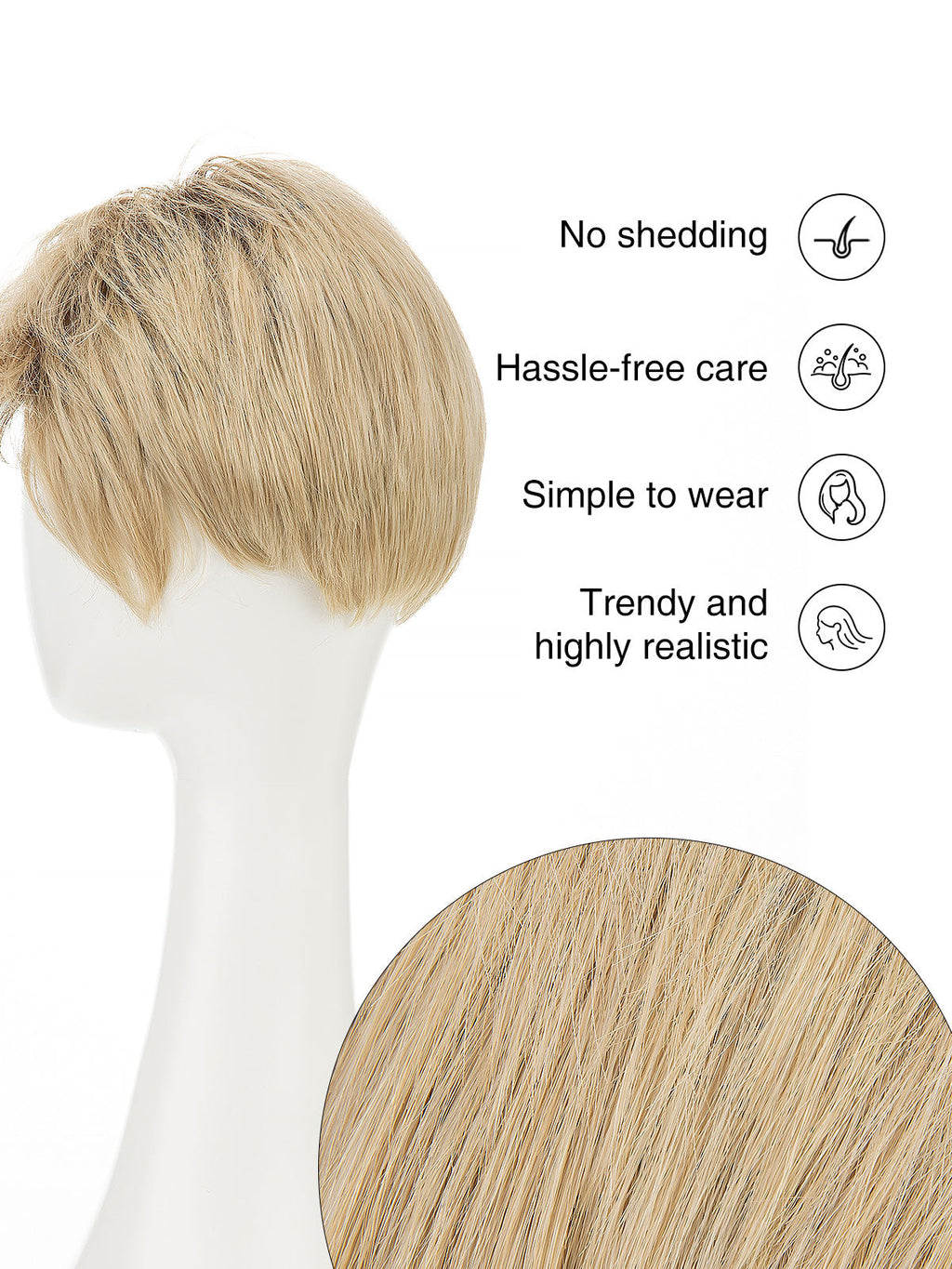 Eden in Honey Sand Rooted | Lace Front Mono Crown Synthetic Wig | Natural Blonde Pixie Wig