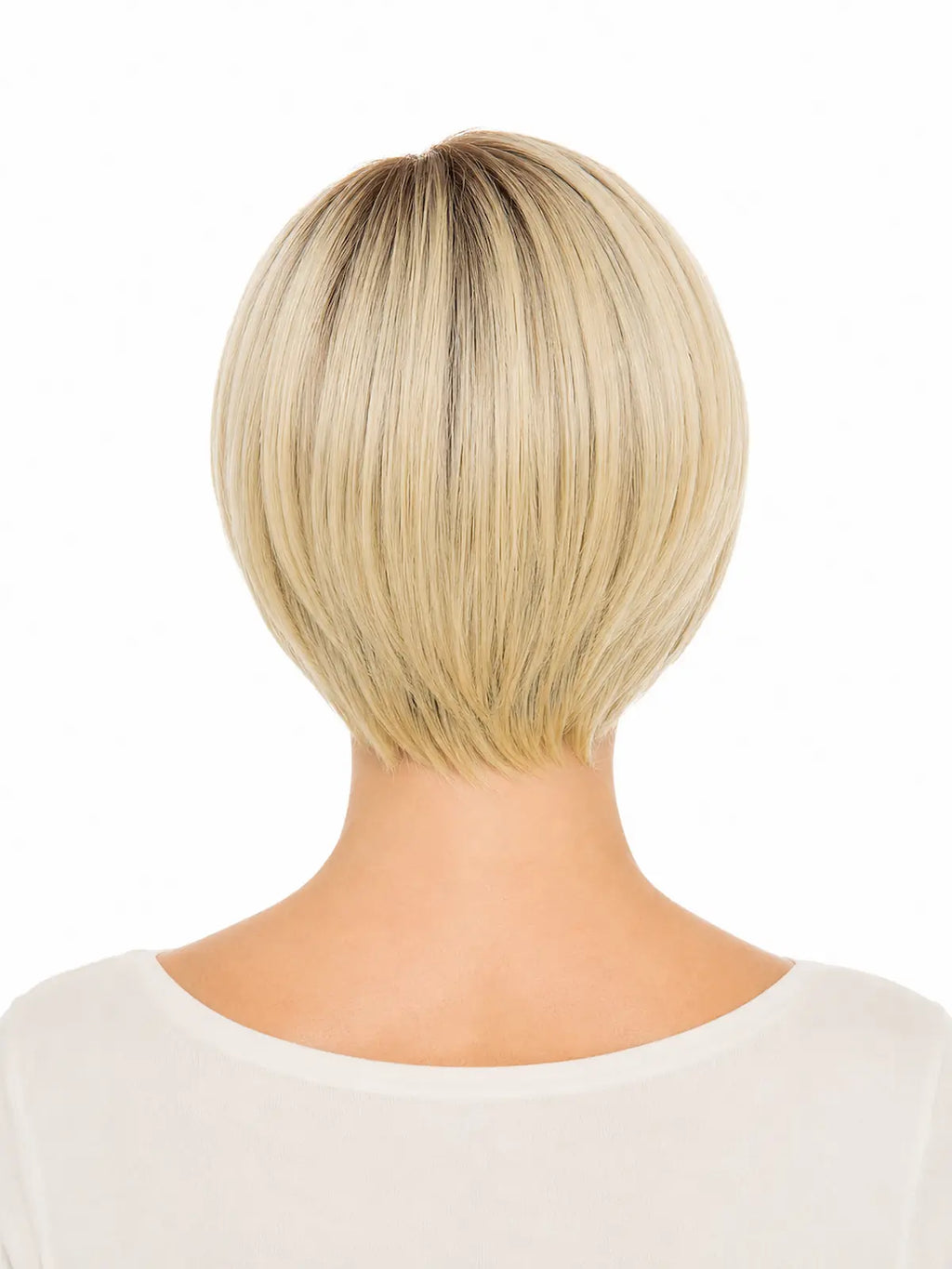 Sophie in Vanilla Smoke Rooted | Mono Part Short Straight Wig | Beige Blonde