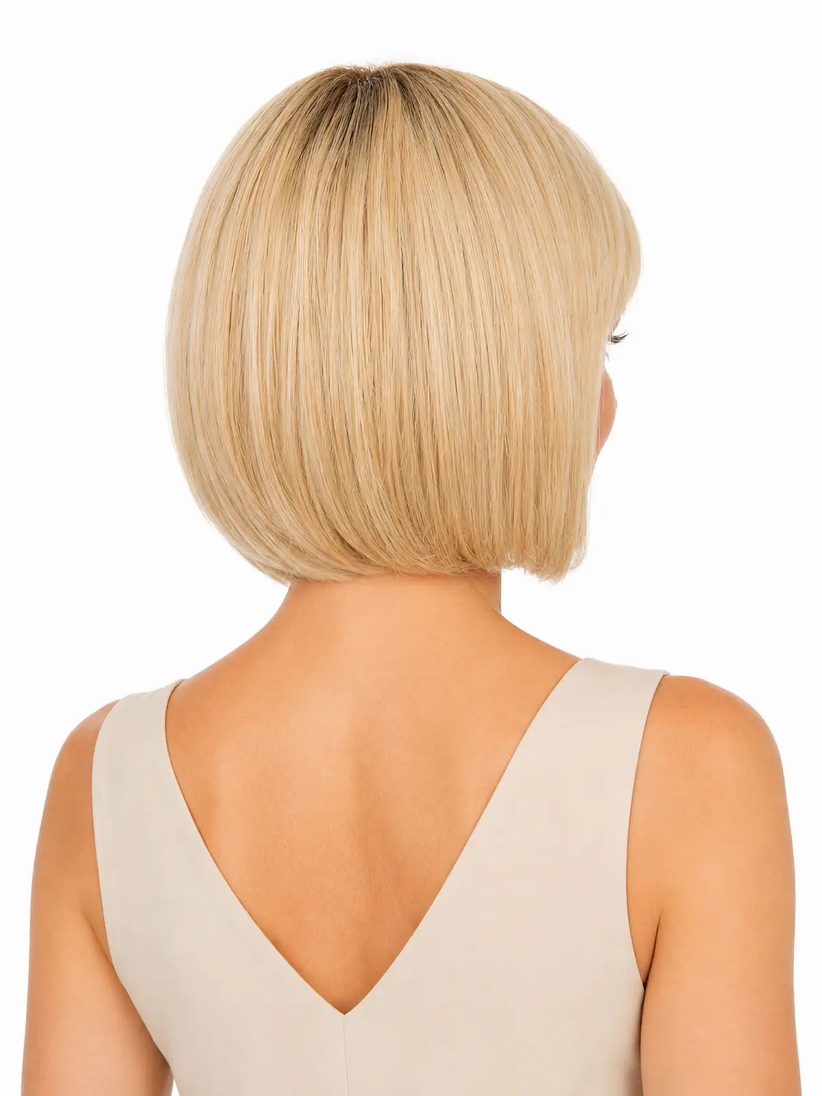 Celeste in Golden Breeze | Straight Bob Synthetic Wig | Blonde Basic Cap Wig